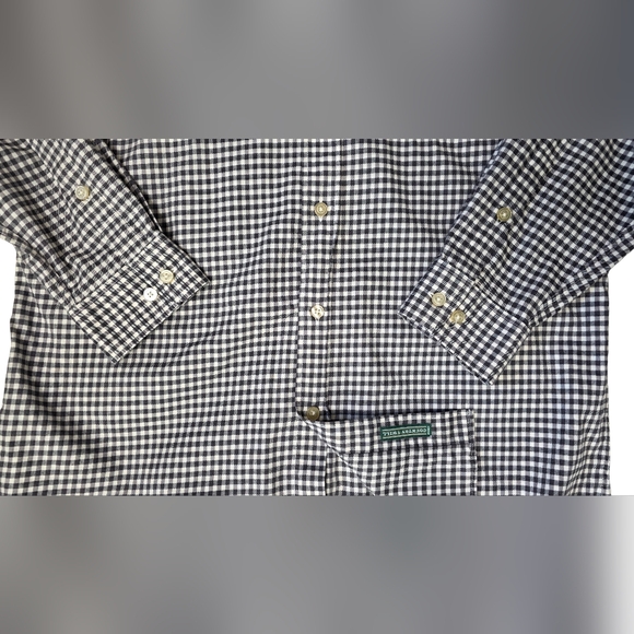 Orvis Large Country Twill Gingham Button Down Shirt - Picture 4 of 9